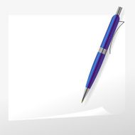 Blue Pen and Paper