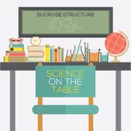Flat Design Science On The Table