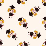 graduate student cartoon sticker icon