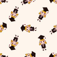 graduate student cartoon sticker icon N3