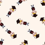 graduate student cartoon sticker icon N4