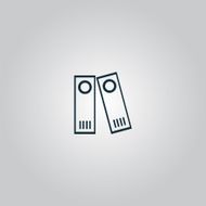 Row of binders icon vector illustration N2