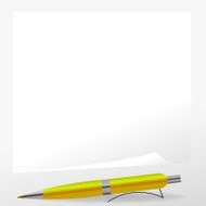 Yellow Pen and Paper