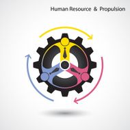 Human resource icon abstract logo design vector