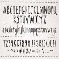 Hand drawn sketch font N2