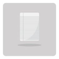 Vector of flat icon notebook paper