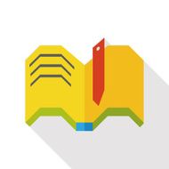 book flat icon with long shadow N2