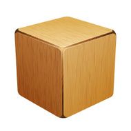wooden cube box N2