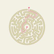 simple circular maze