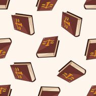 law book cartoon seamless pattern background