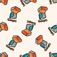 learning book cartoon seamless pattern background