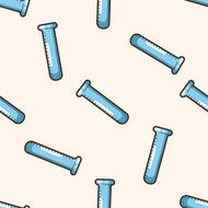 Test tubes and beakers cartoon seamless pattern background N2
