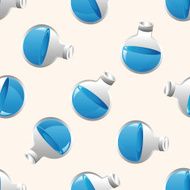 Test tubes and beakers cartoon seamless pattern background N4