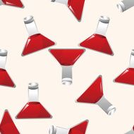 Test tubes and beakers cartoon seamless pattern background N5