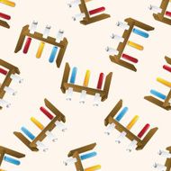 Test tubes and beakers cartoon seamless pattern background N7