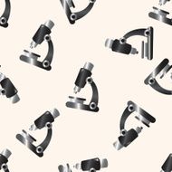 Microscope cartoon seamless pattern background N3