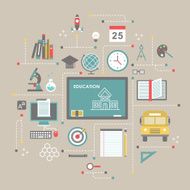 education concept in flat design N2