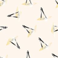 Stationery compasses cartoon seamless pattern background
