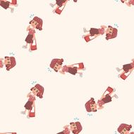 student cartoon seamless pattern background N2
