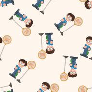 student cartoon seamless pattern background N6