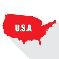 Flag of USA in a flat vector illustration