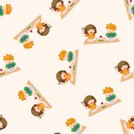 student cartoon seamless pattern background N9