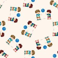 student cartoon seamless pattern background N11