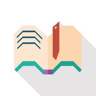 book flat icon with long shadow N3
