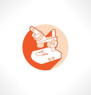 Microscope vector icon