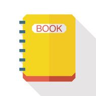 book flat icon with long shadow N4