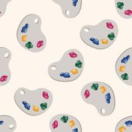 Palette cartoon seamless pattern background