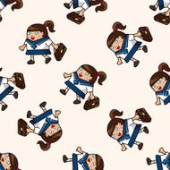 student cartoon seamless pattern background N12