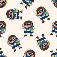 student cartoon seamless pattern background N15