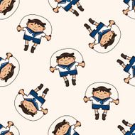 student cartoon seamless pattern background N18