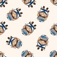 student cartoon seamless pattern background N19