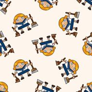 student cartoon seamless pattern background N20