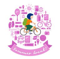 Summer break Girl on bike N2