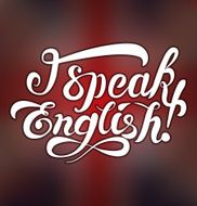 Vector lettering with I speak english phrase N2