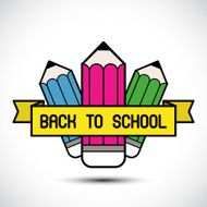 Back to School Sign with Pencil N3