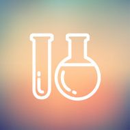 Test tube thin line icon N4