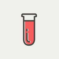 Test tube thin line icon N6