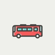 Bus thin line icon