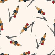 Stationery compasses cartoon seamless pattern background N2