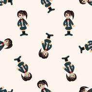 student cartoon seamless pattern background N22
