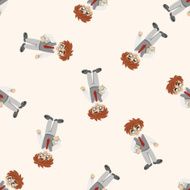 student cartoon seamless pattern background N23