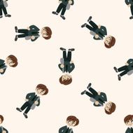 student cartoon seamless pattern background N24