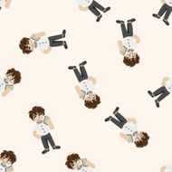student cartoon seamless pattern background N25