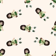 student cartoon seamless pattern background N28