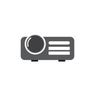projector icon vector illustration eps10 on white background