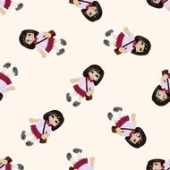 student cartoon seamless pattern background N30